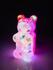 Hot Pink Glow-in-the-dark Nightlight Bear