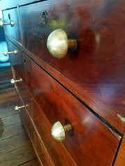 vintage dresser brass drawer pulls modern brass knob drawer pull mushroom head circular simple all raw brass handmade custom hardware drawer pull