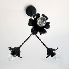 Small black floral chandelier by  Sazerac Stitches