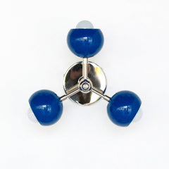 Blue and Chrome mid century modern chandelier