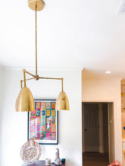 Michoud chandelier in a dining room nook