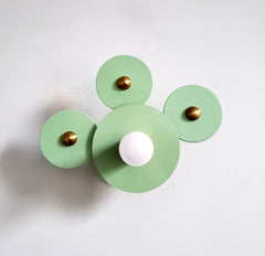 Mint and brass modern wall sconce accent lighting by sazerac stitches