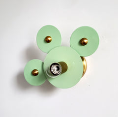 Mint and brass modern wall sconce accent lighting by sazerac stitches