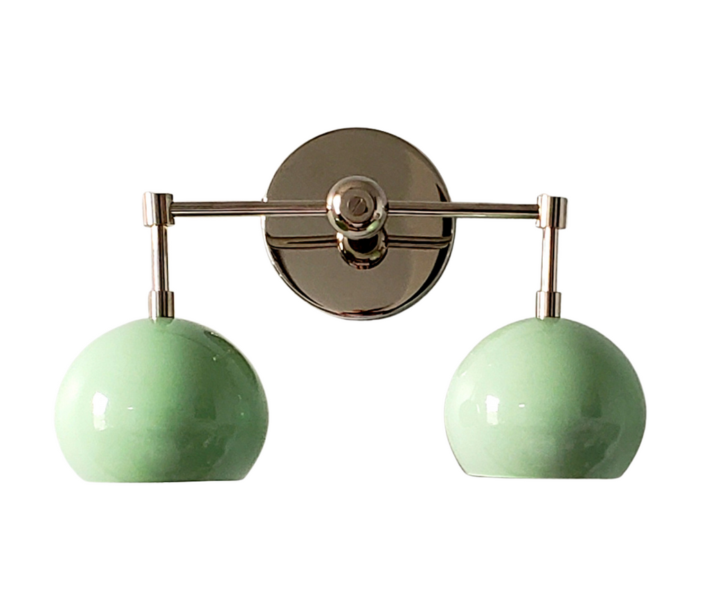 Double Loa Sconce with Mint Shades