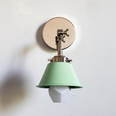 Neo Mint and Chrome midcentury modern inspired wall sconce with adjustable arm