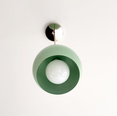 Chrome and vintage mint pendant lighting midcentury modern globe pendant kitchen pendants