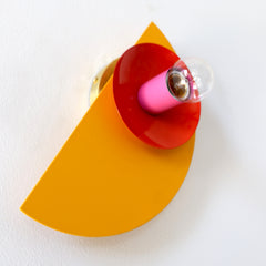 Mustard, Poppy, and Pink Kin Sconce from the side-2