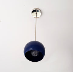 Chrome and Navy mid century modern MCM style kitchen pendant modern home