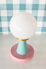 Pastel Pink & Blue Modern Geometric Table Lamp