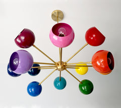 12 color rainbow chandelier nursery decor childrens decor