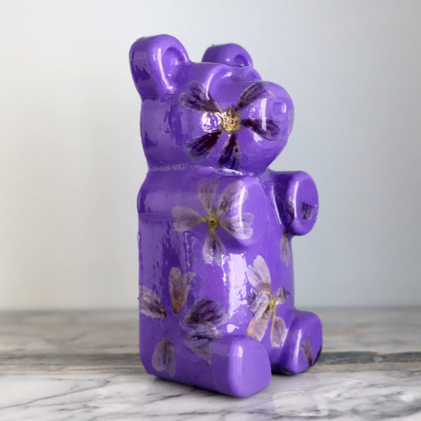 Purple Flower Bear - Sazerac Stitches