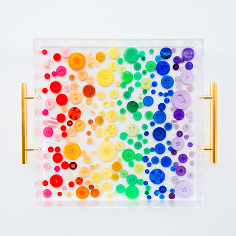 Rainbow Button Tray Small