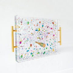 Rainbow Champagne Christmas Tray