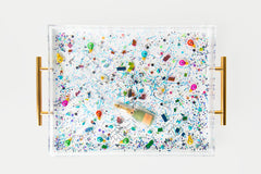 Rainbow Champagne Christmas Tray