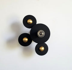 black and gold Asymmetric wall sconce or flushmount modern lighting 