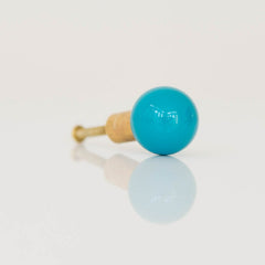 Teal and Brass gumball inspired drawer pull or cabinet knob by sazerac stitches