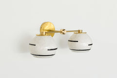 Two Light Delta Sconce