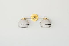 Two Light Delta Sconce