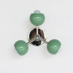 pastel green and chrome mid century modern style ceiling light or sconce by sazerac stitches