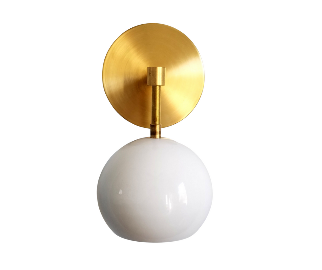 Loa Sconce with White Shade