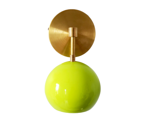 Loa Sconce with Chartreuse Shade
