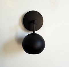 All black globe wall sconce scandinavian design midcentury modern wall lighting matte black