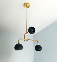 black and gold brass modern chandelier globes dining room lighting globe shades