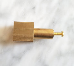 brass square jackson drawer knob pull gold tone cabinet hardware kitchen cube shape