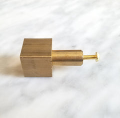 brass square jackson drawer knob pull gold tone cabinet hardware kitchen cube shape