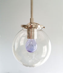 chrome and glass pendant light kitchen lighting