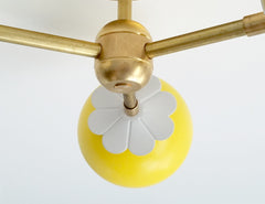 Daisy Loa Sconce brass and yellow wall light ceiling fixture