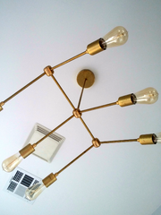 Faubourg Chandelier: 6-light angled chandelier