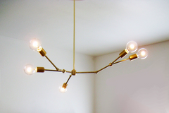 Linden Chandelier: Modern 5-light Asymmetric Chandelier