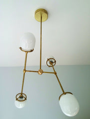 Brass Emery chandelier modern lighting midcentury lighting