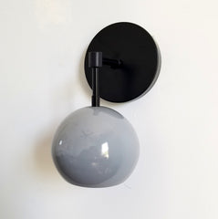 grey shade black hardware midcentury modern lighting scandinavian style lighting wall sconce light fixture california style