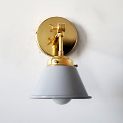 grey and brass modern adjustable wall sconce