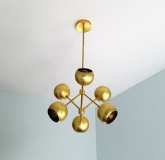 brass orb chandelier modern lighting italian inspired