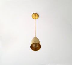 modern cone pendant light industrial style pendant raw brass chrome black matte kitchen pendant
