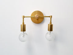 T Shaped wall sconce lighting brass modern contemporary