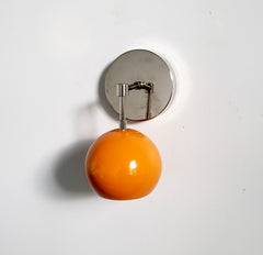 chrome and orange mid century modern wall sconce accent lighting