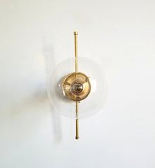 Linear sconce brass modern glass  globe contemporary sconce clear shade