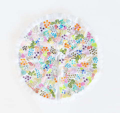 Handmade Rainbow Sequin Tree Skirt
