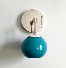 teal chrome and white single loa sconce modern floral wall sconce interior design
