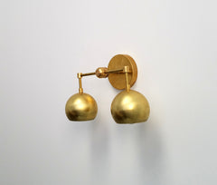 Double Loa Sconce in Raw Brass
