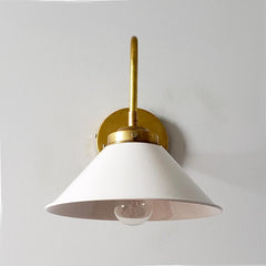 white and brass farmhouse open shelving sconce for kitchens and bathrooms