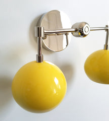 Double Loa Sconce with Sunshine Yellow Shades