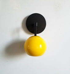 yellow and black bumblebee wall sconce modern childrens decor lighting wall light fixture
